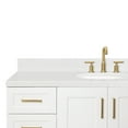 thumbnail image 5 of Ariel Taylor 54 In. Oval Sink Bathroom Vanity With Carrara White Quartz Countertop 1.5 Edge In White, 5 of 11