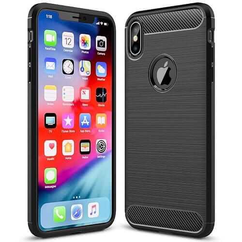 Apple iPhone XS Shockproof Case Heavy Duty Rugged Bumper Anti Knock Phone Back Cover (Black)