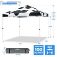 thumbnail image 3 of EAGLE PEAK 10 x 10 ft Pop Up Canopy Tent Instant Outdoor Canopy Straight Leg Shelter with Adjustable Height and Wheeled Carrying Bag(Cow Print), 3 of 10