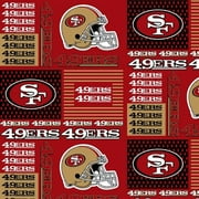 NFL San Francisco 49ERS Cotton Fabric, per Yard