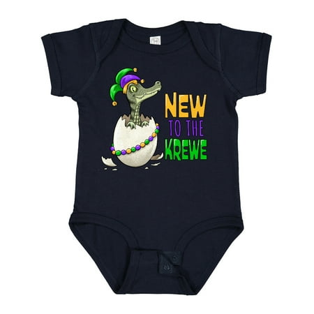 

Inktastic New to the Krewe Mardi Gras Baby Alligator Gift Baby Boy or Baby Girl Bodysuit