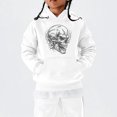 thumbnail image 2 of CPNG Girls and Boys Halloween Hoodies Long Sleeve Hooded Sweatshirt with Skull Print Loose Fit Casual Daily Pullovers Tops, 2 of 5