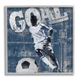 thumbnail image 4 of Stupell Industries Soccer Player Goal Text Vintage Weathered Sign Graphic Art Gray Framed Art Print Wall Art, Design by Katrina Craven, 4 of 5