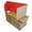 Red, variant on 12' x 48' Red Corrugated Study Carrel - Pack of 24