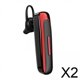 thumbnail image 1 of 2xE1 Bluetooth 5.0 Auricular Auriculares Estéreo Auriculares Cancelación De Ruido Negro Rojo, 1 of 8