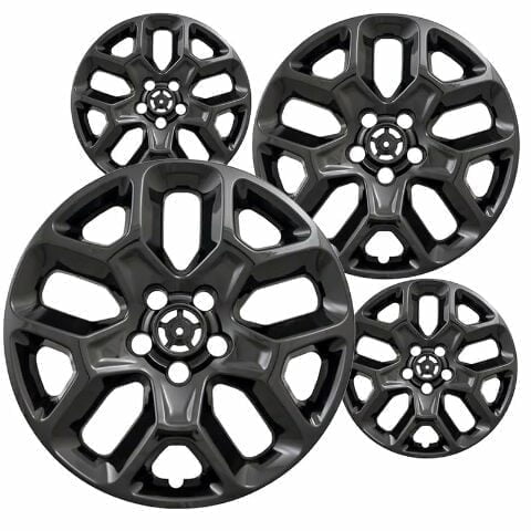 Set of 4 17 inch Gloss Black ABS Wheel Covers Compatible with 2015-2021 Jeep Renegade Rims