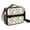 Dog Paw Print White Pattern, variant on Corgi and Text Blue Pattern Bento School Insulated Lunch Bag Box with Shoulder Strap and Bottle Holder, 11" X 9.5" X 3.5"
