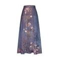 thumbnail image 4 of Wancir Women's Casual Cotton Skirt Elastic Waist Scrub Peasant A-Line Midi Skirts with Pockets, 4 of 5