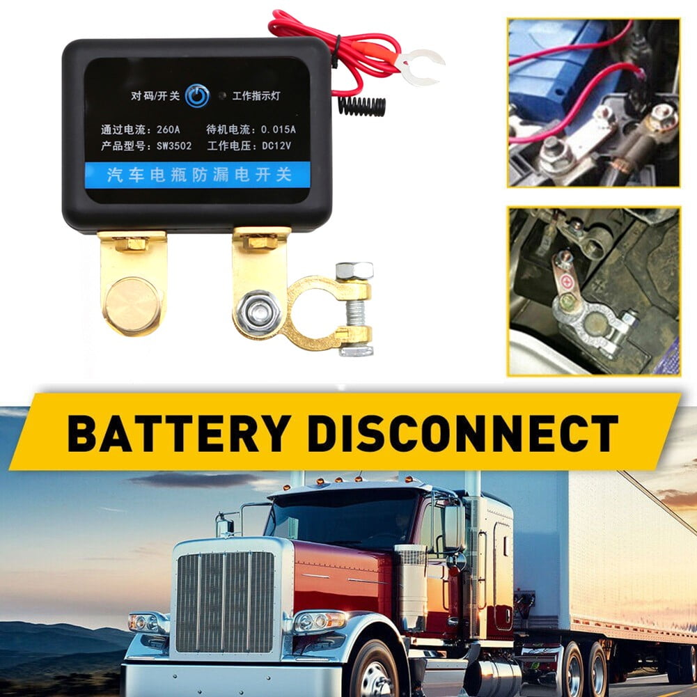 Car Truck Remote Battery Disconnect Switch 12V 260A Switch Automatic Power Off