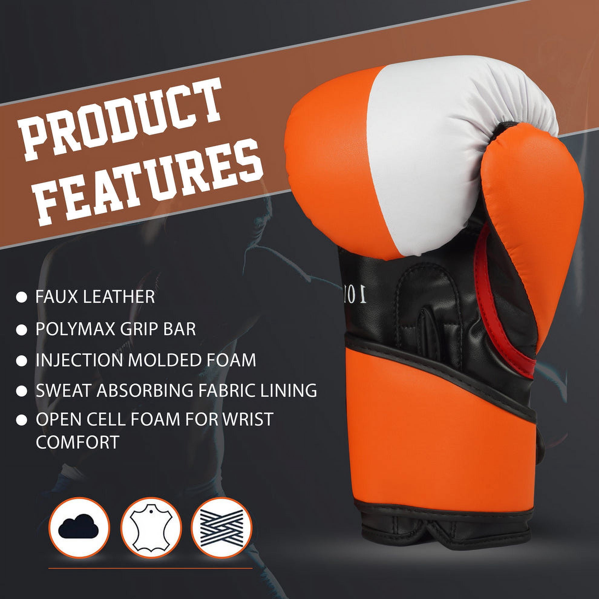 High Line Orange Essential Series Boxing Gloves for Kids | Youth Boxing Gloves for Punching, Boxing, MMA, Kickboxing, Muay Thai, Sparring| Kids Punching Gloves 4 oz, 6 oz & 8 oz