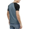 thumbnail image 2 of Ma Croix Mens Contrast Raglan Short Sleeve Baseball T Shirts, 2 of 6