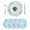 Aqua, variant on Nautical Coastal Round 13 Inch Placemats Set of 8, Summer Sea Coral Starfish Underwater Red HeatResistant Non Slip Place Mats for Dining Table, Wipeable Braided Kitchen Table Mats for Housewarming