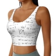 thumbnail image 2 of Sports Bras For Women Workout Tank Tops, Equation Math Print Running Vest With Removable Cups, 2 of 2