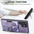 thumbnail image 5 of SaniMore Compatible with Samsung Galaxy S23 Ultra Case, Wallet Stand Elastic Credit Card Slot Magnetic Car Mount Ring Holder Premium PU Leather Protection Cover for Galaxy S23 Ultra 6.8-inch, Purple, 5 of 9