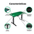 thumbnail image 2 of Escritorio Gamer De Altura Ajustable de Fibra de Carbono con Luces LED RGB Ganchos para Audifonos y Portavasos (Color Negro/Verde), 2 of 9