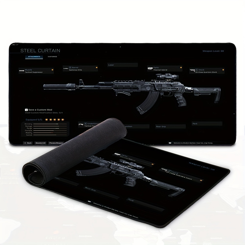 Call To Duty Extra Large Black Gaming Mouse Pad Non-Slip Rubber Base Giant Mountain Mousepad With Stitched Edge Waterproof Keyboard Pads Computer Desk Laptop Mat For Work & Game & Office & Home