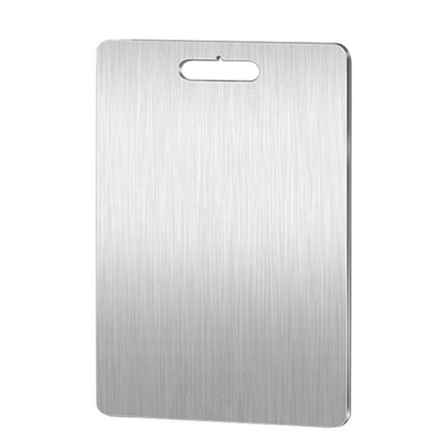 BUYISI Stainless Steel Cutting Board, Kneading Dough Board, Double-Sided Kneading Board 25*36