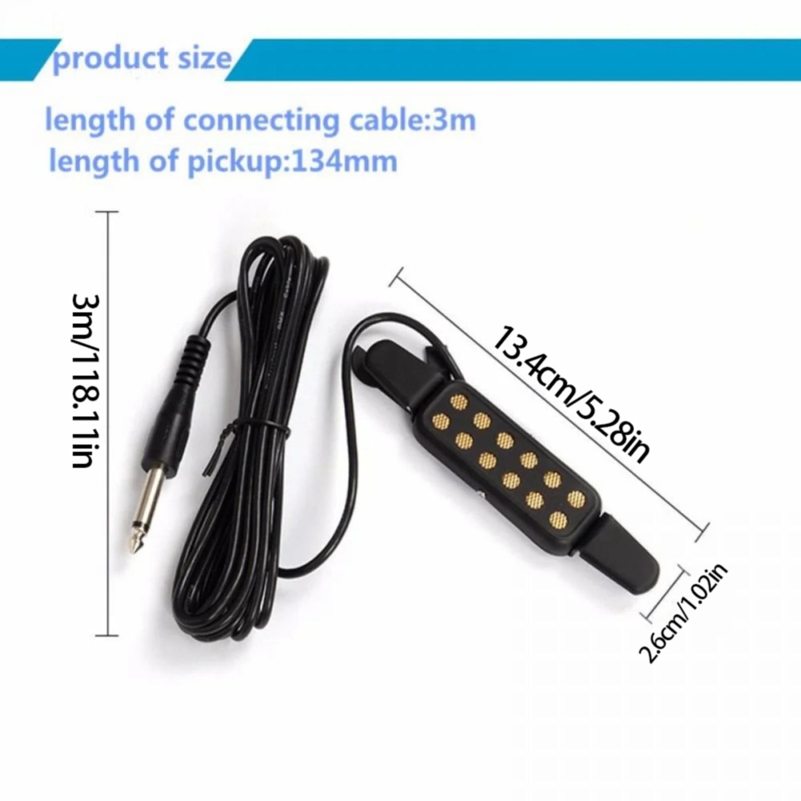 Clearance Nohole pickup under $20,Classic Acoustic Guitar Pickup Transducer Amplifier Guitar Pickup Soundhole Pickup For Guitar Parts Accessories Noise 2PC
