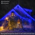 thumbnail image 3 of Christmas Lights Outdoor Icicle Lights - 13ft 96 LED Connectable Curtain Fairy String Lights with Timer Memory Plug in Waterproof for Home Decoration Holiday Yard Wedding Indoor Party (Blue), 3 of 8