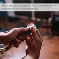 thumbnail image 4 of Alto Saxophone Ligature 1Set Silver Aluminium Rectangular for Saxophone Neck Cork, 4 of 9