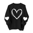 thumbnail image 6 of yievot Women Valentine's Day Sweatshirts Heart Graphic Crew Neck Pullover Long Sleeve Casual Shirts Tops, 6 of 9