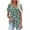 02# Green, variant on Womens Plus Size Tops Summer Short Sleeve T-Shirts Loose Casual Pleated Tunic Tops Dressy Front Ruched Flowy Shirt Cute Floral Print Blouses V Neck Pullover Top for Women