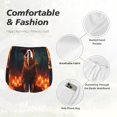 thumbnail image 6 of Picia Candle Shepherd Dog Pattern Women's 2 in 1 Athletic Running Shorts High Waisted Workout Casual Gym Sweat Shorts with Comfy Liner Zipper Pockets-Large, 6 of 9