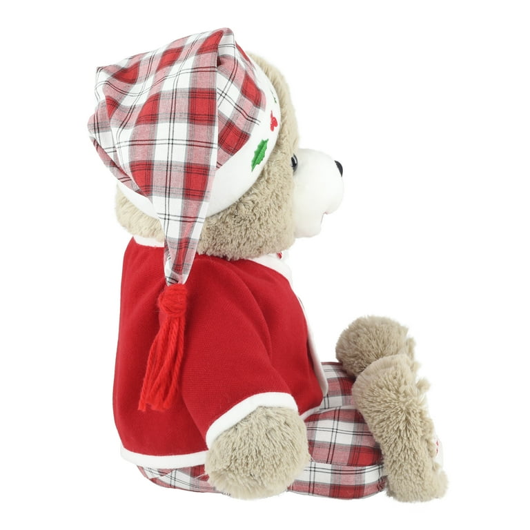 Holiday Time 15 inch Snowflake Teddy Bear 2022, Snowflake Red Dress Girl 