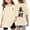 Beige, variant on Girls Graphic Print Casual Tee Loose Fit Short Sleeve Comfortable Blended Fabric Youth Top Tween Kids Summer Soft Comfy Cute Basic Tees