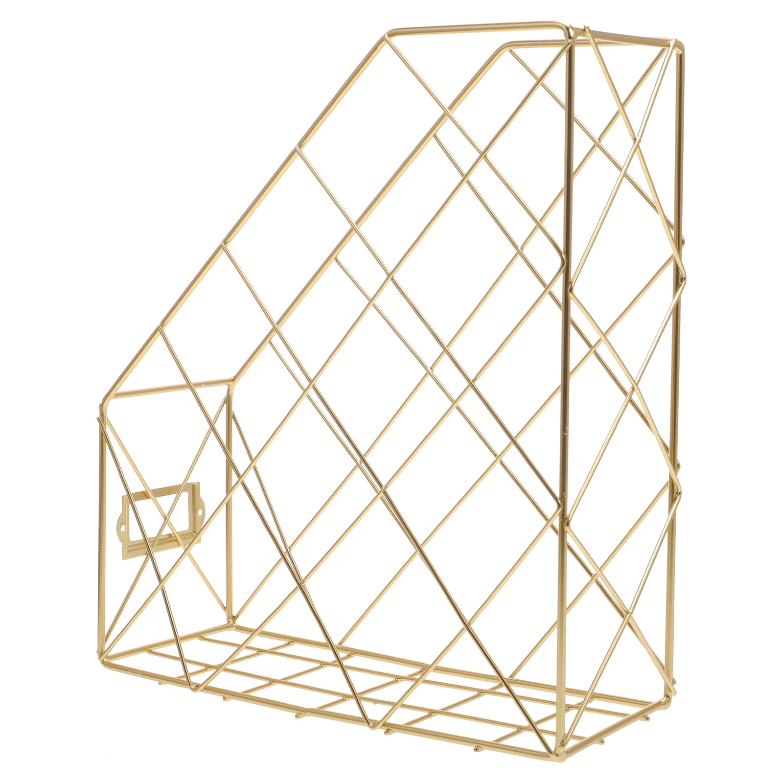 UEETEK Document Storage Rack Golden Desktop Organizer with Nordic Wrought Iron Design