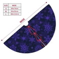 thumbnail image 3 of Lsque purple flower Snowflake Print Christmas Tree Skirt, Tree Skirt with Ties or Velcro, Perfect for Holiday Decorations, Halloween, and New Year-48", 3 of 7