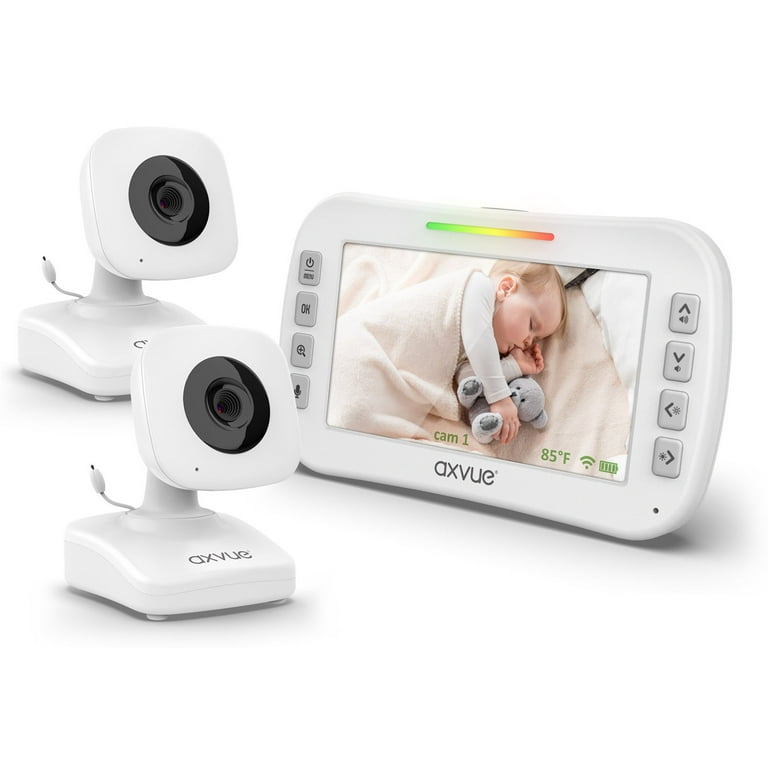 AXVUE Video Baby Monitor with Two Cameras and Large Screen, Model E612,  Multifunctions 