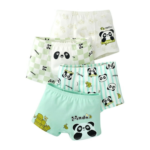 MIASHUI sous-Vêtements pour Garçons Boxeurs Mignons à Imprimé de Dessins Animés Caleçons en Coton Lot de 4, 4-5 Ans
