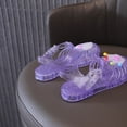 thumbnail image 7 of Aofany Toddler Shoes Baby Girls Cute Crown Jelly Colors Hollow Out Non-slip Soft Sole Beach Roman Sandals, 7 of 7