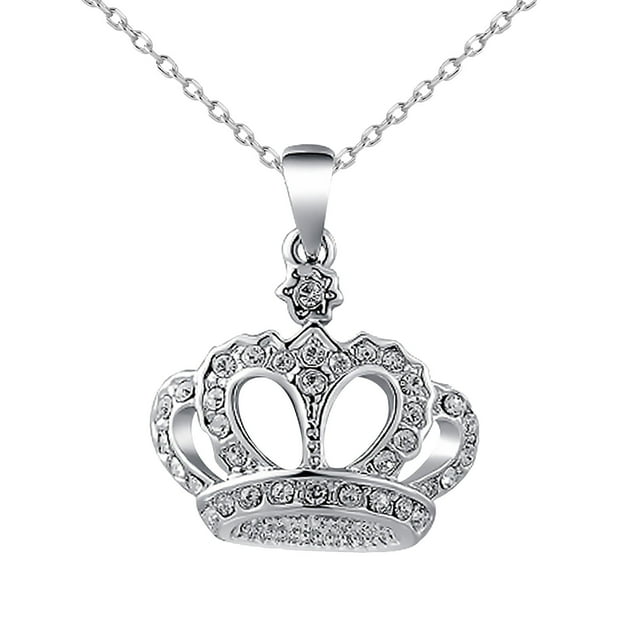 Nouveau Ensemble de Mode Collier Diamant Couronne de Personnalité Révèle Votre Tempérament
