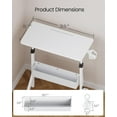thumbnail image 2 of CHITOOMA Mobile Standing Desk with Cup Holder, 6 Level Height-Adjustable Computer Desk with Laptop Slot for Office, White, 2 of 7