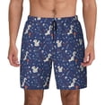thumbnail image 2 of Goofa Squirrel Flower Printed Men's Swim Trunks Board Shorts Quick Dry Mens Swimming Trunks with Compression Liner,Breathable Fit Hawaii Beach Shorts-X-Large, 2 of 9