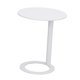 thumbnail image 1 of Mesita auxiliar pequeña, moderna, minimalista, de metal con base, pequeña mesa de pedestal decorativa. Blanco, 1 of 9