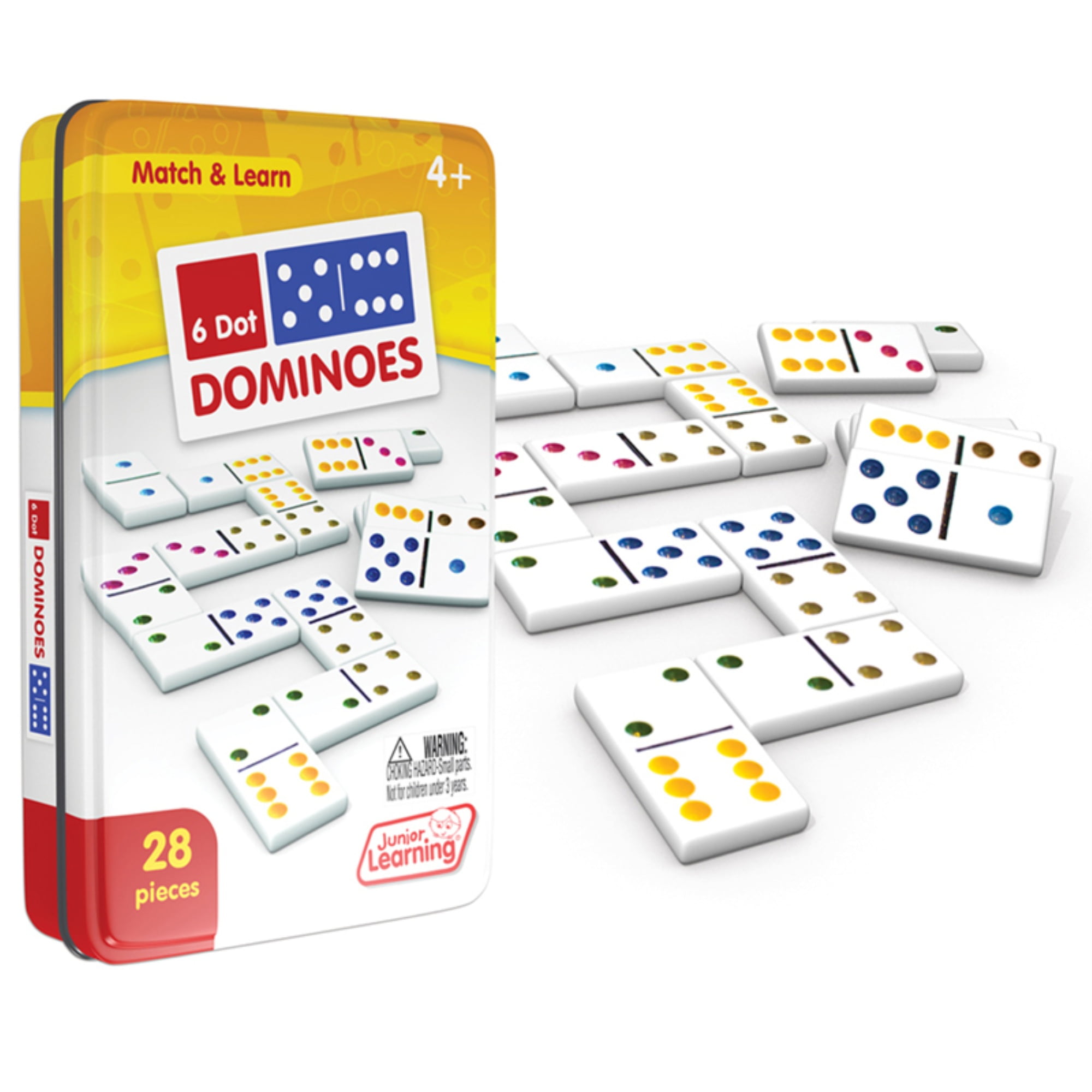 Homeschool Learning Resources Transparent Dominoes Double-Six 28 pc Math Tutor 
