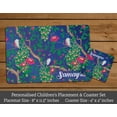 thumbnail image 2 of Printtoo Peacock Print Personaized Gift For Kids Placemat & Coaster Set For Girls,Boys Gift,Christmas Gift-8x11.5 Inch, 2 of 5
