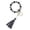 F, variant on YYKihy Silicone Beaded Bracelet Wrist Keychain Hanging Ornament European PU Tassel Hand Chain & Key Ring Womens Key