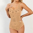 thumbnail image 2 of Women’s Backless Shapewear Bodysuit – Sleeveless Tummy Control Thong Bodysuit Shapewear Snap Bodysuit Tummy Control Butt Lifter Sleeveless Body Shaper Seamless Jumpsuit Beige L, 2 of 9