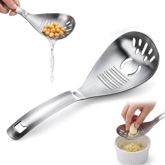 Clearance! Multifunction Cooking Spoon, 5-in-1 Stainless Steel Cooking Spoon, Slotted Spoon