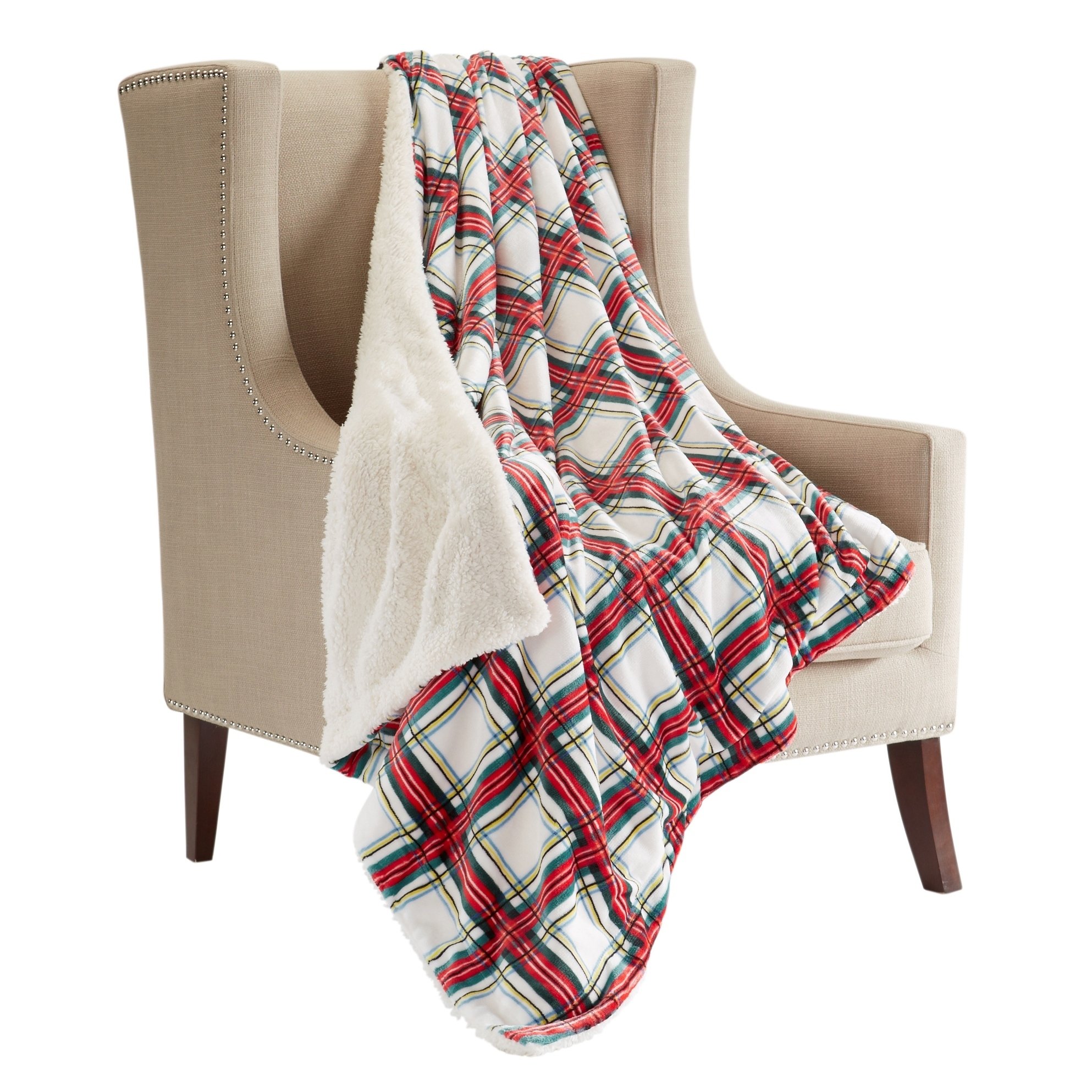 Home Fashion Designs Super Soft Holiday Printed Sherpa Reversible