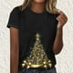 thumbnail image 1 of Fiudx Ofertas Flash Del Día Camiseta de Manga Corta con Cuello Redondo y Estampado Informal para Mujer, 1 of 4