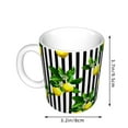 thumbnail image 2 of Yiaed Lemons on Striped Print Ceramics Coffee,Large Handle Design,Extra Large Tea and Coffee Cup for Office and Home Mugs, 2 of 6