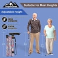 thumbnail image 2 of Bastón plegable Supregear, ajustable en 5 niveles de altura, ligero, plegable, portátil, de viaje, con correa para la muñeca y mango en T, para personas mayores, hombres y mujeres con discapacidad, di, 2 of 5