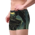 thumbnail image 2 of Gukieu MoonNight Sky Crow Print Men's Boxer Briefs, High Elastic Moisture Wicking Boxer Briefs Underwear-Small, 2 of 5