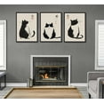 thumbnail image 4 of Hieng 3Pcs Vintage Japanese Cat Wall Art Cute Funny Japanese Black Cat Canvas Paintings Matsumoto Hoji Prints Neutral Pictures Wall Decor Animal Posters for Living Room Bedroom Unframed, 4 of 6