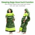 thumbnail image 5 of CJC Wearable Sleeping Bag for Adults and Kids Winter Temp Range (5°F to 50°F) Cold Weather Waterproof Sleeping Bag With Zipper for 3-4 Season Camping Climbing Outdoor, Green, Right zipper, 5 of 10